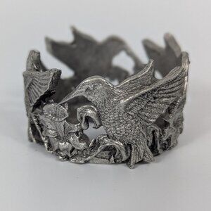 Scents & Accents Fine Pewter Hummingbird Tea Light Candle Holder 1999
